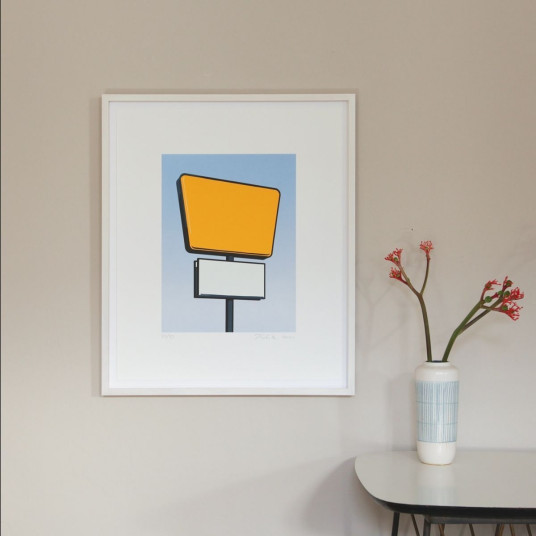 Aus der Serie "Sign Out" Gelb Weiß