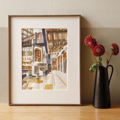 Christoph Niemann, The Highline at 15th Street (Unikat, Tusche auf Papier)