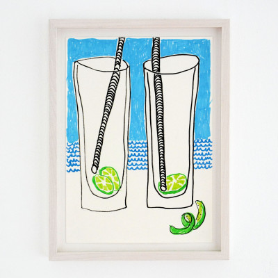 Katharina Arndt, 2 empty Gin Tonic (Sketch)