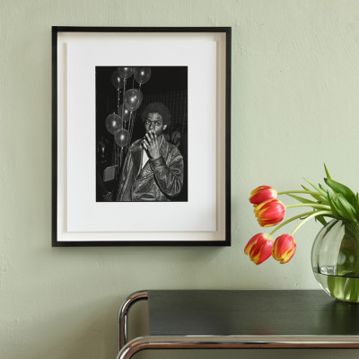 Jean-Michel Basquiat at Keith Harings Birthday Party, Paradise Garage May 1984